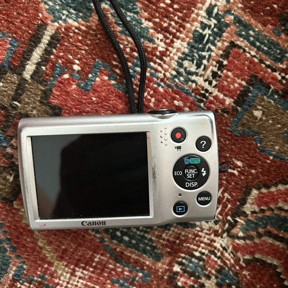 Canon Silver Digital Camera with Black Accents